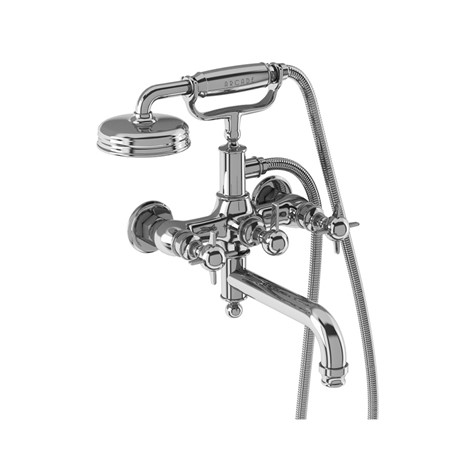 Arcade Exposed Two Handle Wall Mount Bathtub Faucet With