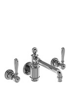 Arcade Metal Lever Widespread Wall Mount Lavatory Faucet Trim