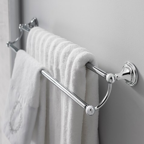 Belgravia 24” Double Towel Bar in Bathroom Accessories, Luxury bathrooms,  Crosswater London