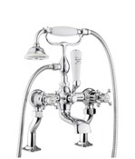 Belgravia Crosshead Exposed Two Handle Tub Faucet with Handshower