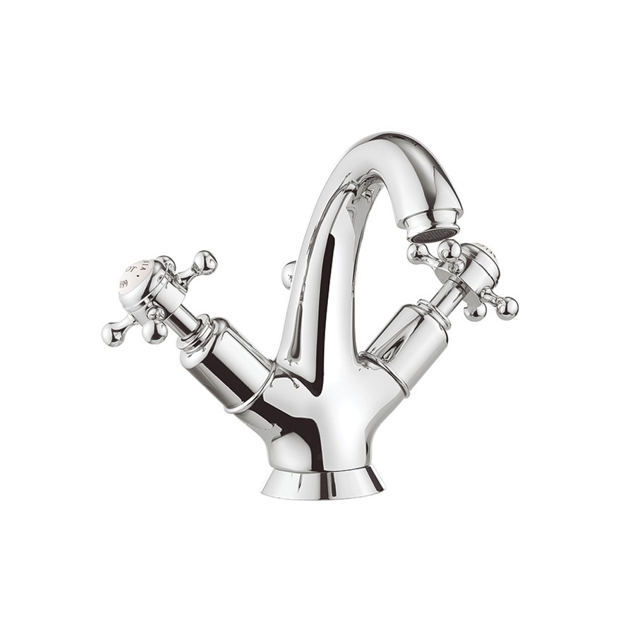 Belgravia Single Hole Bathroom Faucet with Cross Handle Luxury
