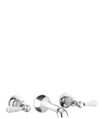 Belgravia White Lever Wall Mounted Widespread Lavatory Faucet Trim