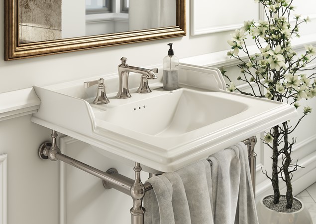 Classic 25” Basin and Metal Console Set, Luxury bathrooms, Crosswater  London