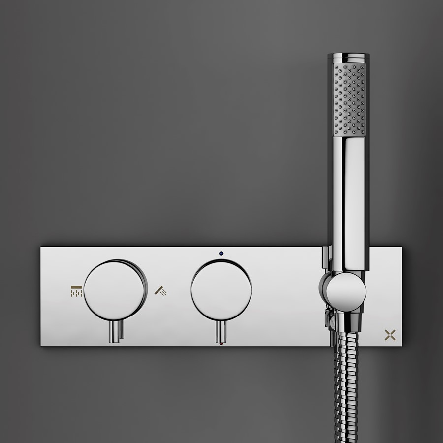 MPRO 1701 Horizontal Thermostatic Valve Trim (2 Outlets) Luxury bathrooms, Crosswater London