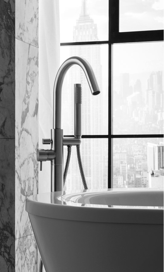MPRO Floor Mount Exposed Tub Filler with Handshower Luxury bathrooms