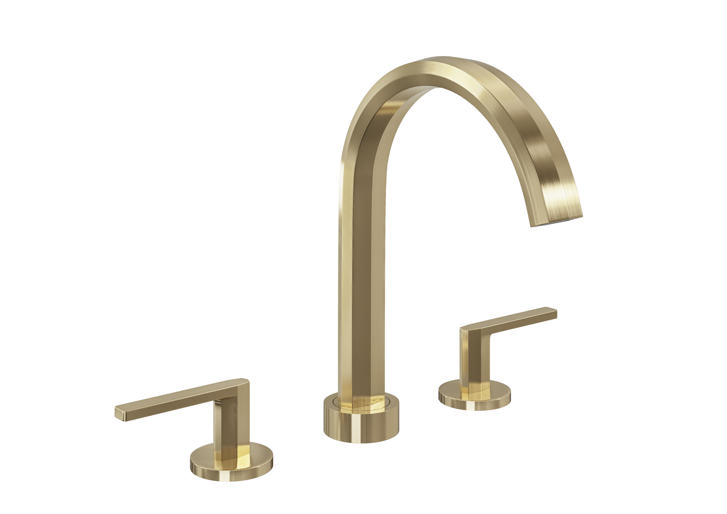 Heir Widespread Faucet in Brushed Brass