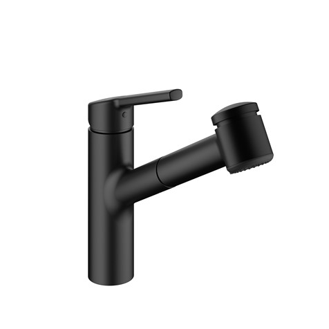 KWC Luna E Single-hole Kitchen Faucet with pull-out Spray - Top Lever ...