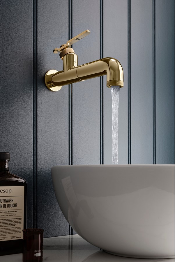 UNION Single Hole Wall Mount Basin Bathroom Faucet with Lever Handle ...