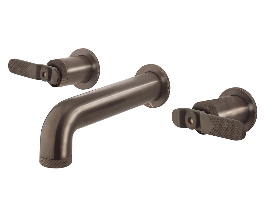 UNION Widespread Wall Mount Basin Bathroom Faucet with Lever Handle