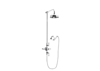 Waldorf Exposed Thermostatic Shower with White Lever Handle and 8