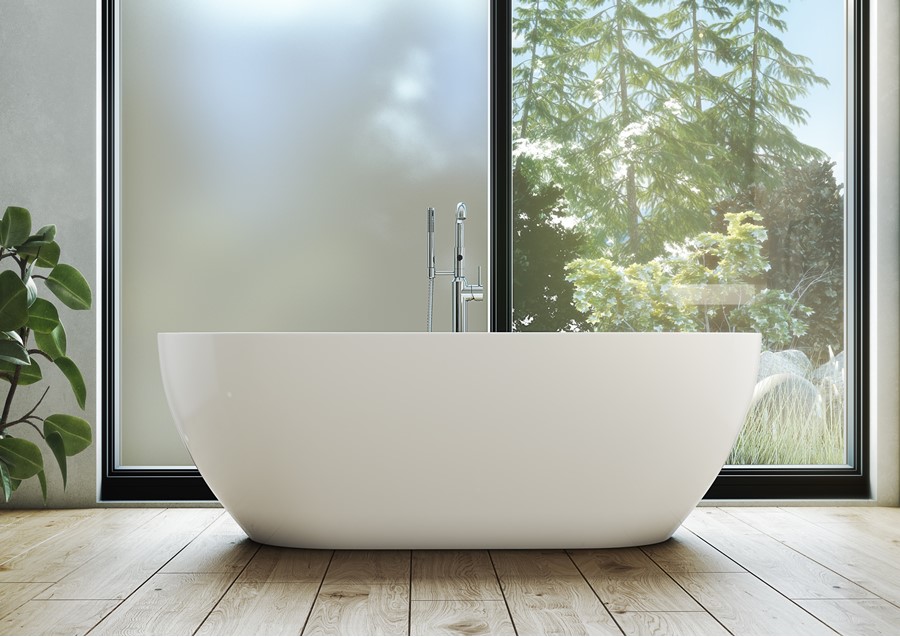 Taos Floor Mount Tub Filler with Handshower Luxury bathrooms