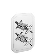 Waldorf Crosshead 1500 Thermostatic Trim with Integrated Volume Control/Diverter for Independent 2 Outlet Use