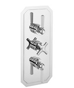 Waldorf White Lever 2000 Thermostatic Trim with 2 Integrated Volume Controls