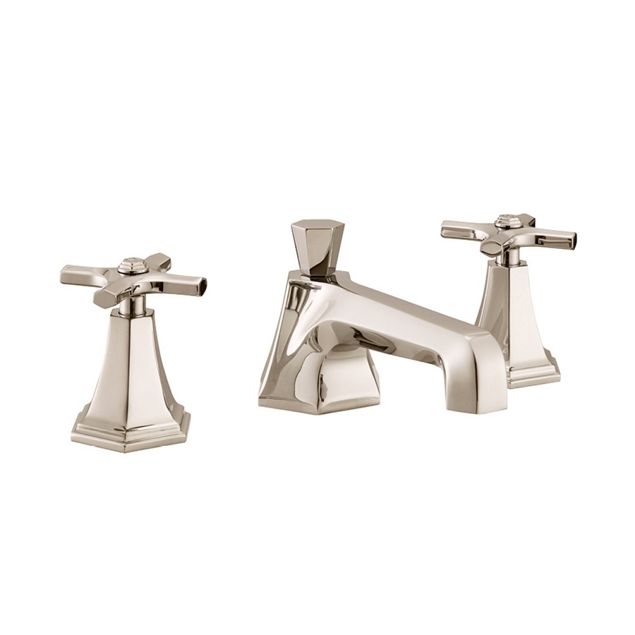 Waldorf Low Spout Widespread Bathroom Faucet with Cross Handle Luxury