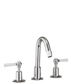Waldorf White Lever Tall Spout Widespread Lavatory Faucet